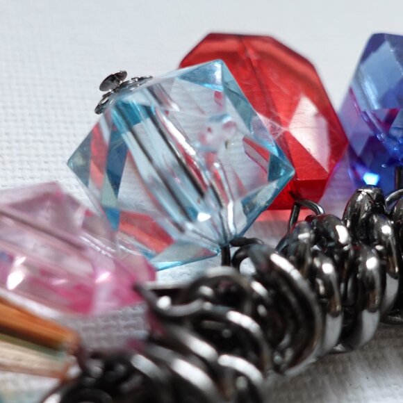 Vibrant Multi-Color Beaded Charm Bracelet - Picture 9 of 10